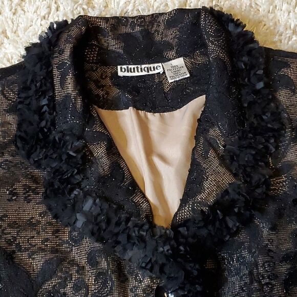 VINTAGE Blutique Black Beaded Jacket - Picture 11 of 11